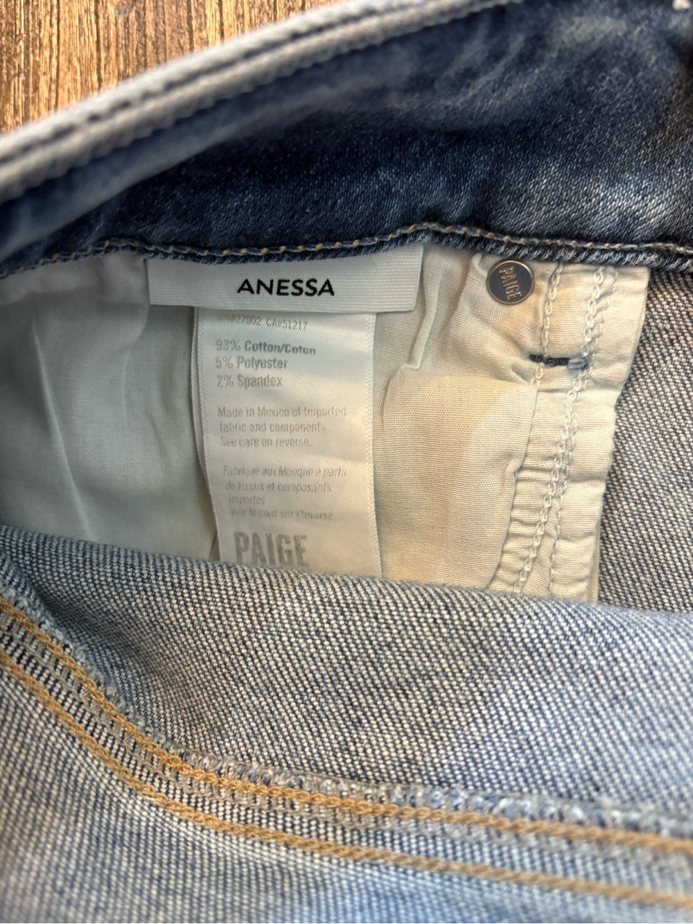 Paige Anessa Wide Leg Jeans Women 31 Blue NEW High Waist Ankle Vino Vibes NWT - Picture 12 of 13